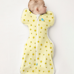 Υπνόσακος LoveToDream Swaddle UP Original 0.2tog  2.2-3.8kg– Newborn Yellow Superstars Limited Edition - Image 2